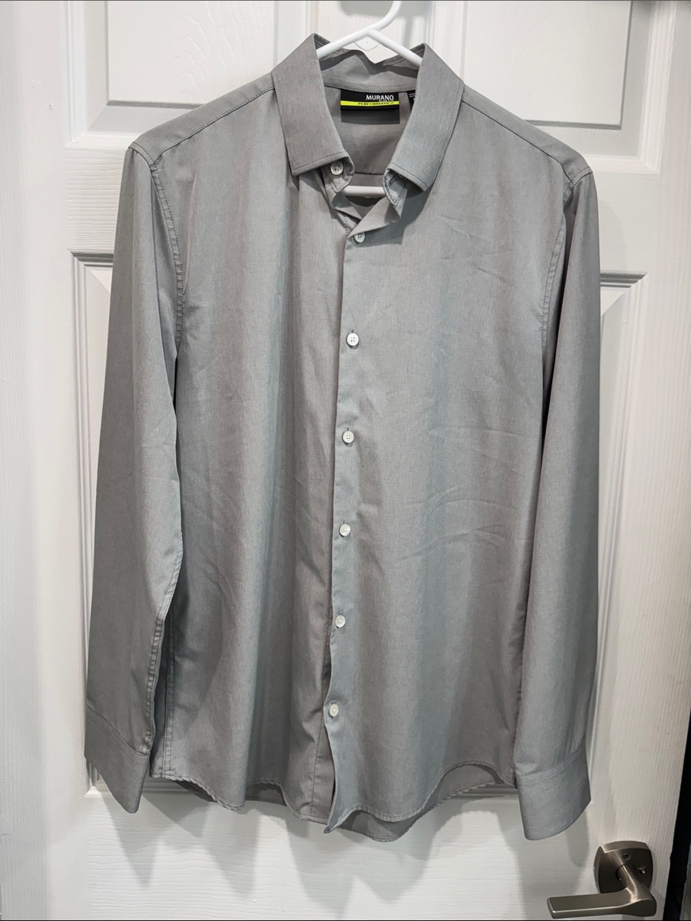 Murano Light Gray Men's Dress Shirt - Button Front
